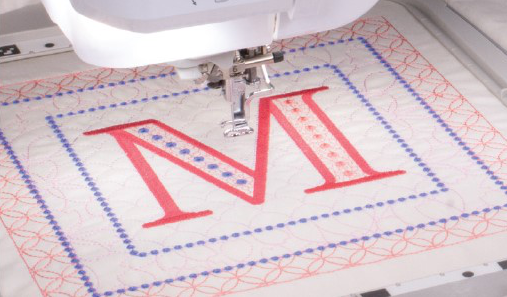 Quilting Around an Embroidery Pattern