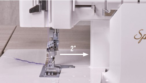 Spacious Workspace - 2&rdquo; to the Right of the Needle