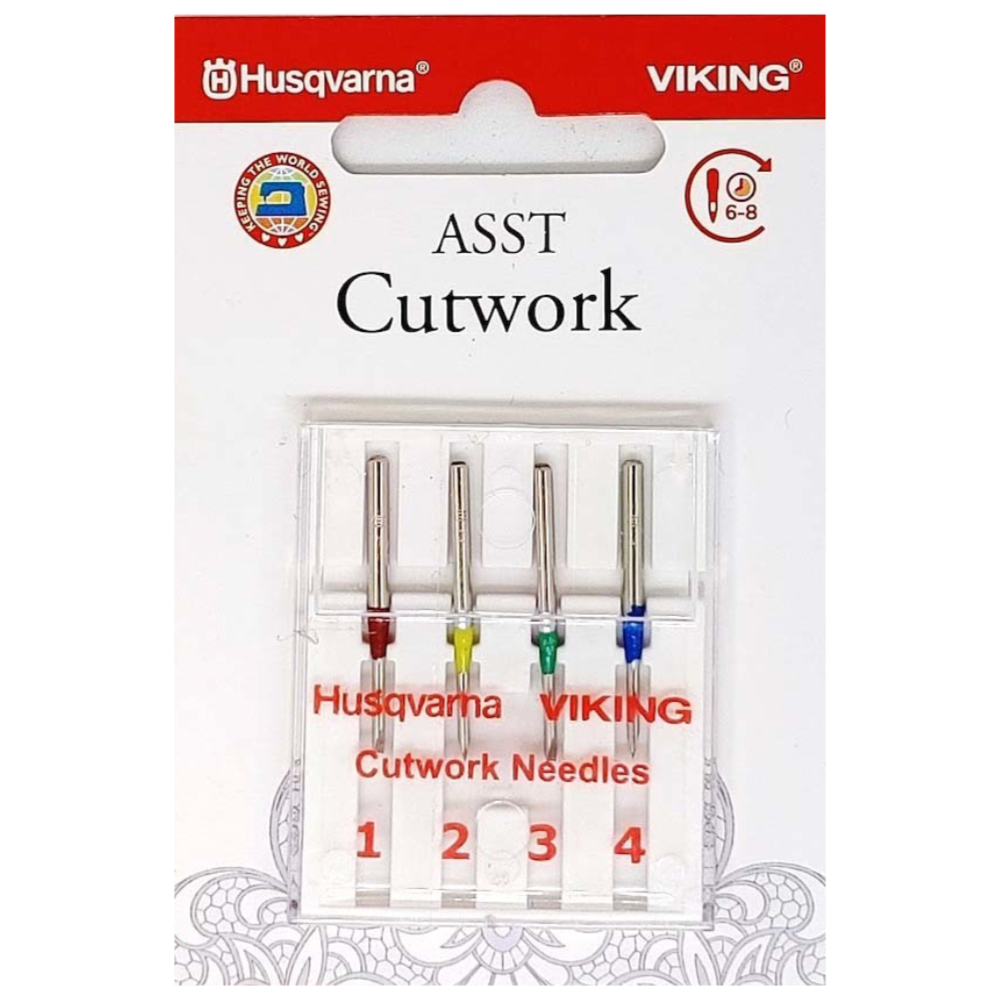 Husqvarna Viking Cutwork Needles Assorted Sizes 4 Pack 1000's of