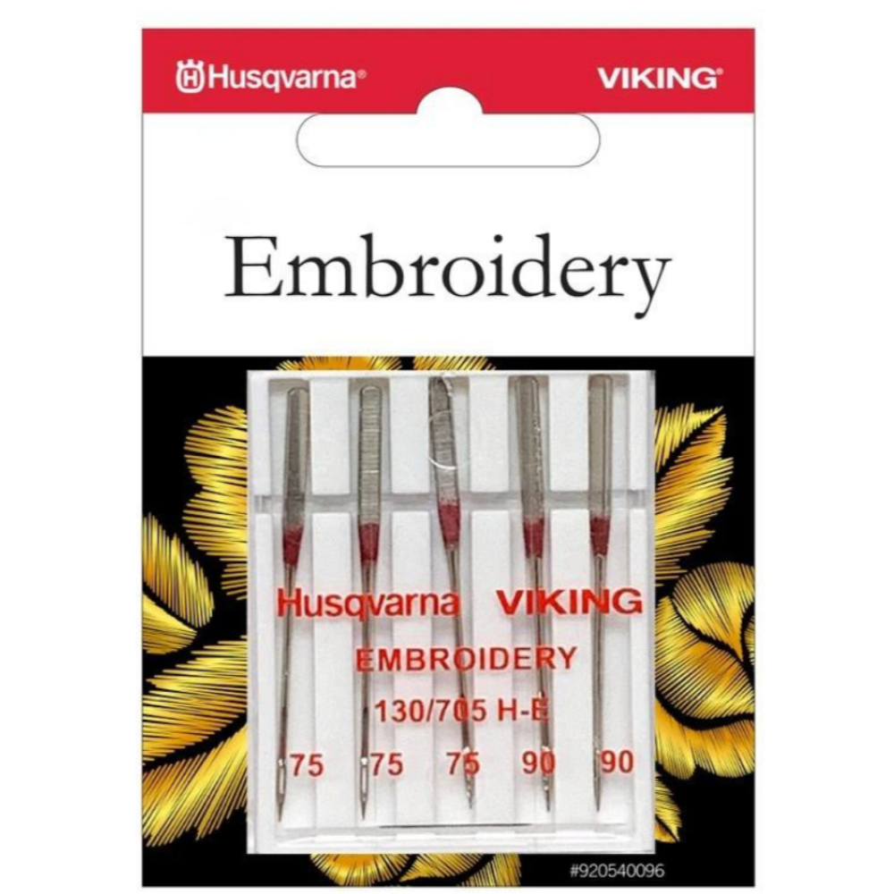 Husqvarna Viking Embroidery Needles 5 Pack (Choose Size) 1000's of Parts Pocono Sew & Vac