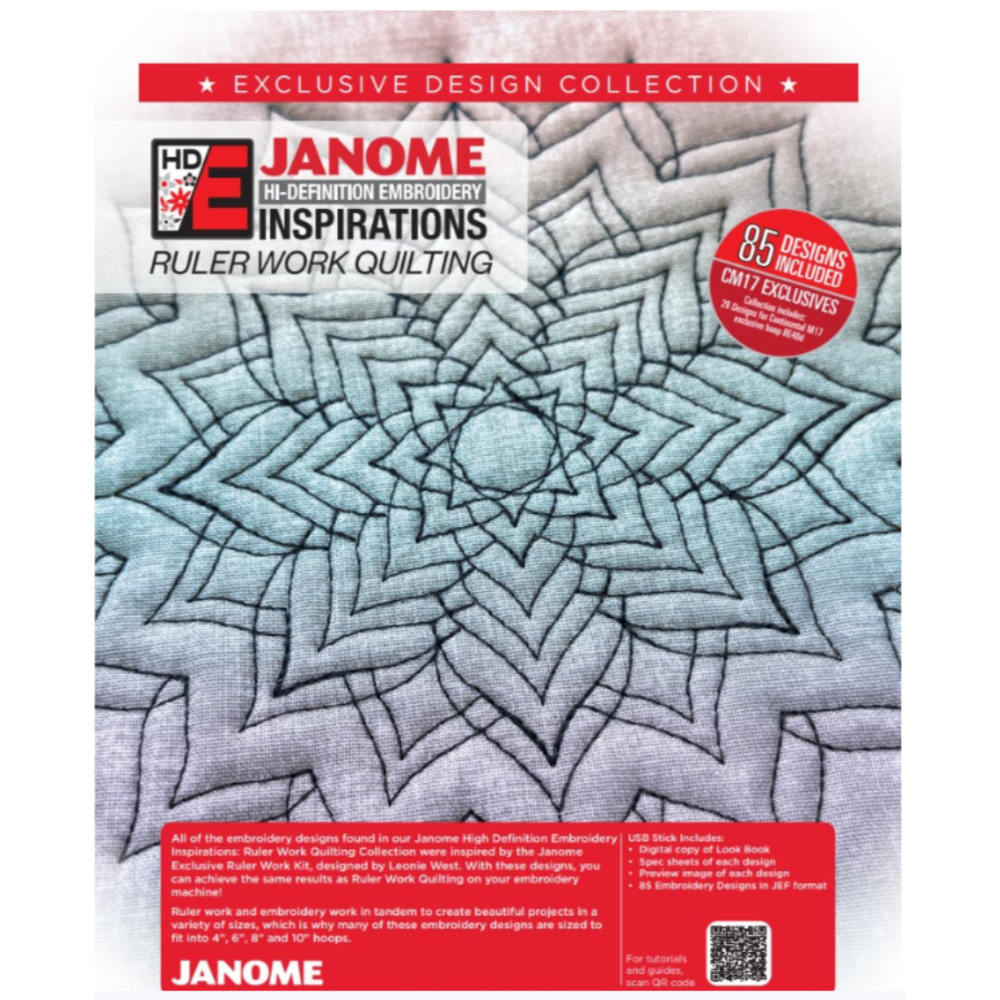 Janome HD Embroidery Inspirations Ruler Work Quilting HDEMBCOLLECTION2 ...